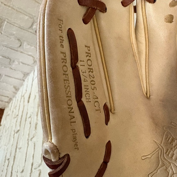 Rawlings Tan and Brown Men's Baseball Glove ProR205-4CT for the professional p - Picture 6 of 9